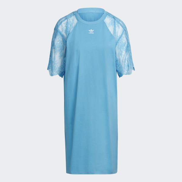 Azul Vestido Camiseta Adicolor Classics Encaje D4652