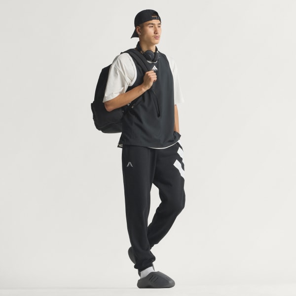 Hitam Celana Panjang Fleece Anthony Edwards Foundation