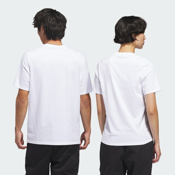 Blanco camiseta Skateboarding Logo