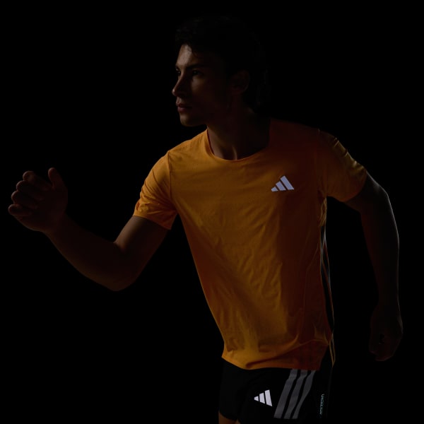 adidasの　ランニングウェア adidas Adizero Running Tee - Orange | Free Shipping with adiClub