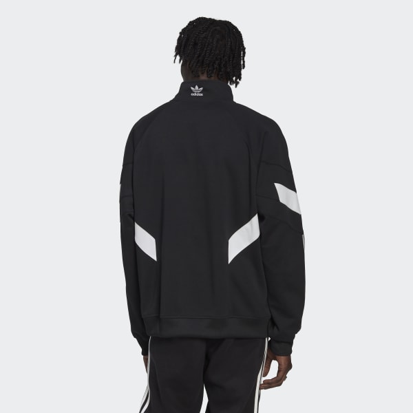 Black adidas Rekive Half-Zip Sweatshirt RB533