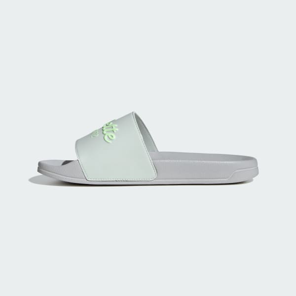 Claquette adidas blanche et verte hot sale