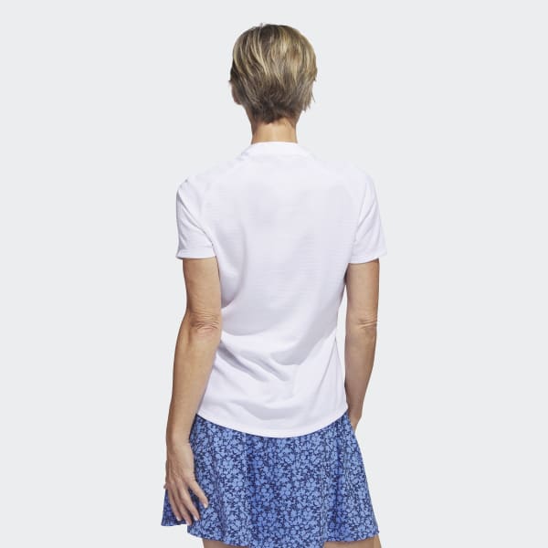 White Textured Golf Polo