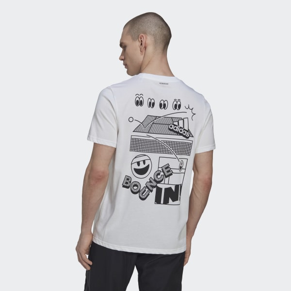 Branco T-shirt de Ténis WMB DH186