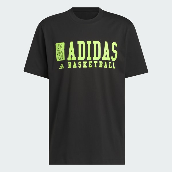 Black ADIDAS BASKETBALL GRAPHIC TEE