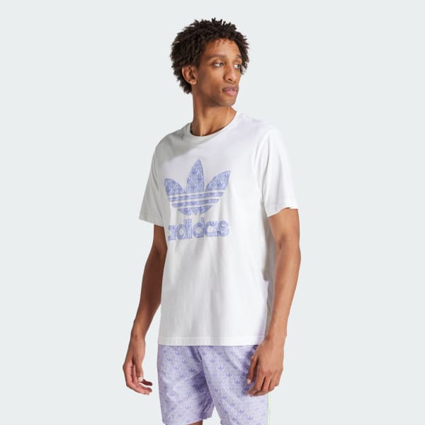 Blanco Polo Estampado Classic Monogram 