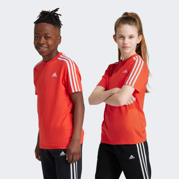 Orange Essentials 3-Stripes Cotton Tee