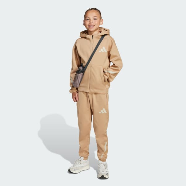 Brown adidas Z.N.E. Tapered-Leg Pants
