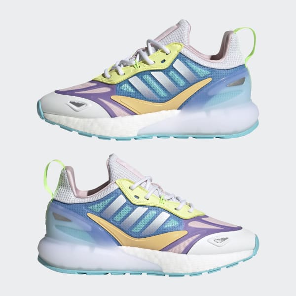 White ZX 2K Boost 2.0 Shoes LRS27