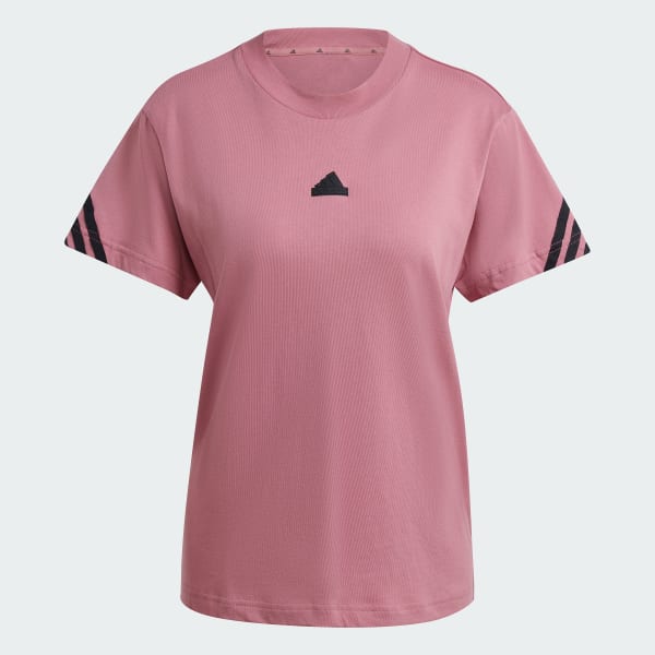 Rosa Remera Future Icons 3 Tiras