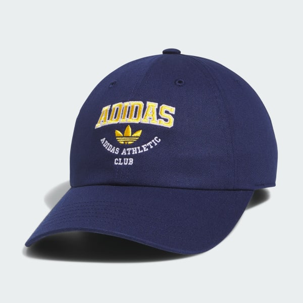 人気 ADIDAS Originals Collegiate Crest 5 Panel Strapback Hat adidas Collegiate Relaxed Strapback Hat - Blue | Free