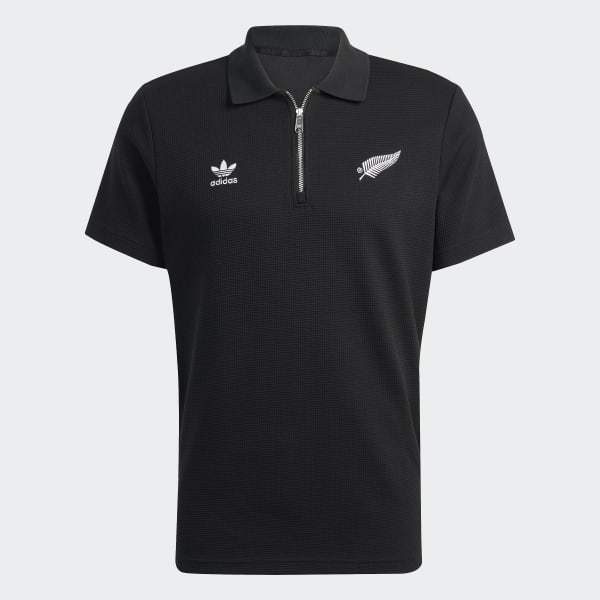 adidas ワッフル ストライプポロシャツ 白/ブラック adidas ワッフル ストライプポロシャツ 白/ブラック