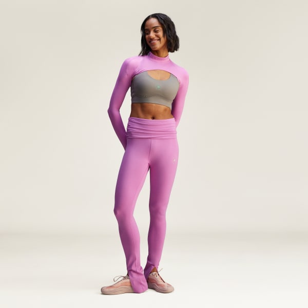 Paars adidas by Stella McCartney TrueStrength Splitcuff Legging