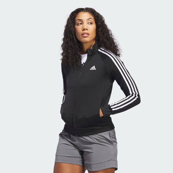 adidas Men's Warm-up Tricot Regular 3-stripes Track Jacket Black/Black  Small at  Men's Clothing store