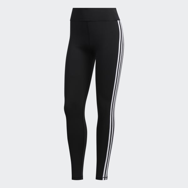 สีดำ กางเกงรัดรูปขายาว Pulse 3-Stripes