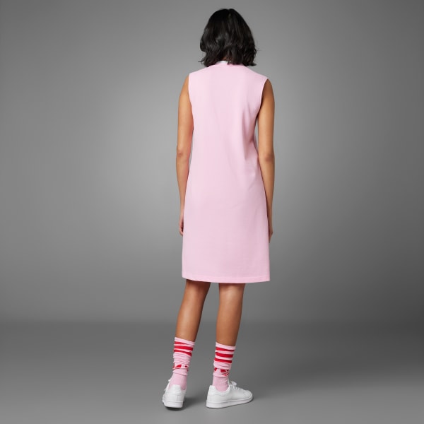 Pink Adicolor 70s V-Neck Dress