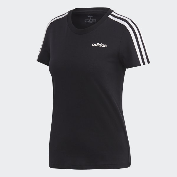 สีดำ เสื้อยืด Essentials 3-Stripes