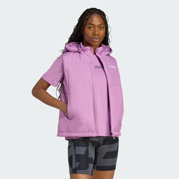 adidas Terrex Multi Climawarm Insulated Hooded Vest - Purple