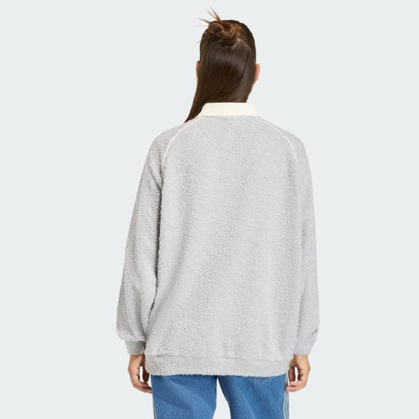 ADIDAS ORIGINALS BOUCLE OVERSIZED POLO CREW