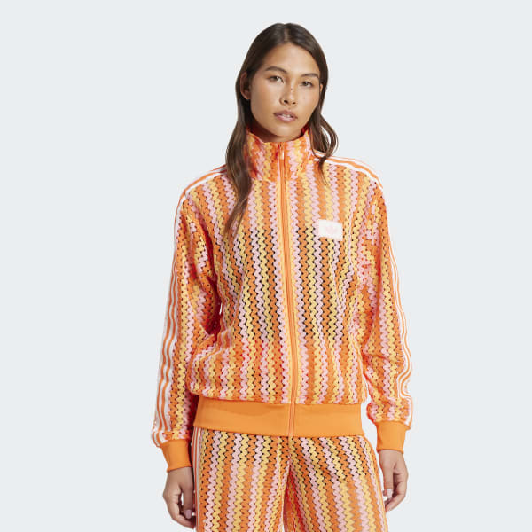 ◆adidas◆ Summer Glow Firebird Track Top Wonder White KC074 Hoodies and sweatshirts adidas Originals Summer Glow