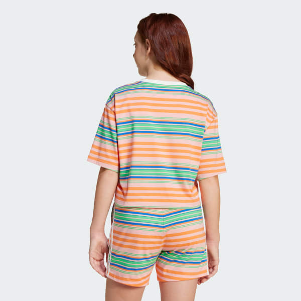 Rosado Polera Corta a Rayas Kids