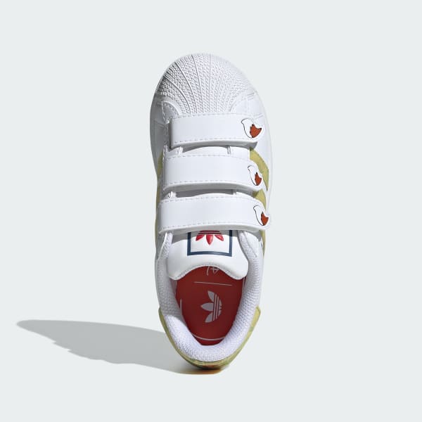 White adidas Disney Zootopia Superstar II Comfort Closure Shoes Kids