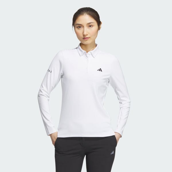 White AEROREADY Big Badge of Sport Long Sleeve Polo Shirt