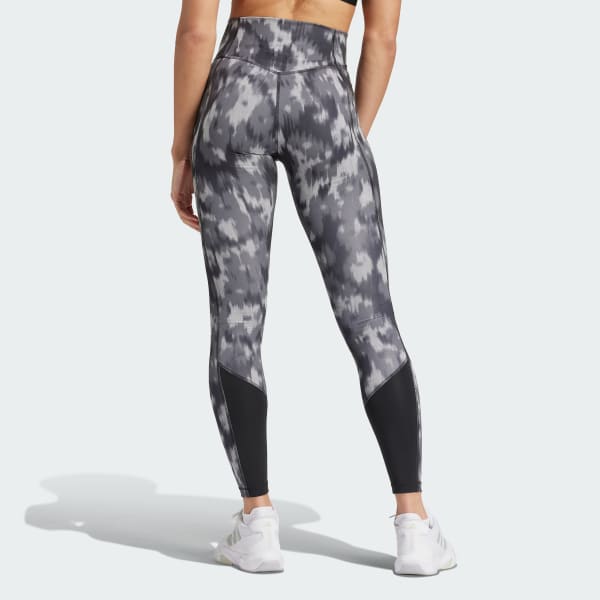cerná Optime Essentials Allover Print Flower Tie-Dye Leggings