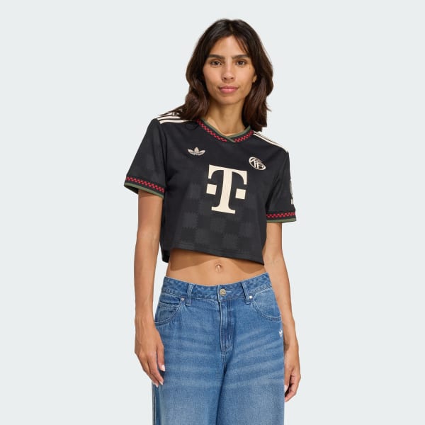 Black FC Bayern 25/26 Cropped Third Jersey