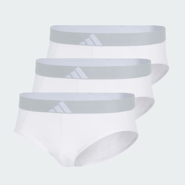 White Active Flex Cotton Body Briefs 3-Pack Underwear