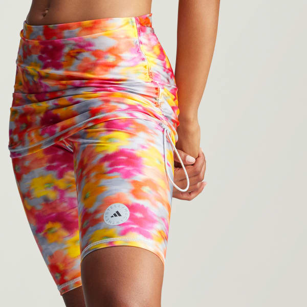 Sari adidas by Stella McCartney Printed Shine Rolltop Bisiklet Taytı