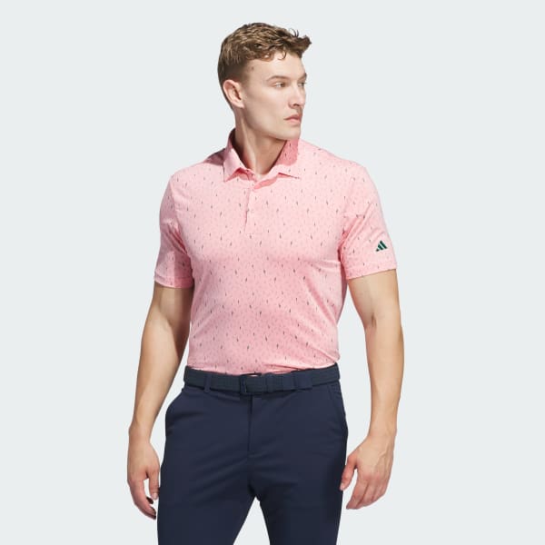 Pink Ultimate365 Allover Print Polo Shirt
