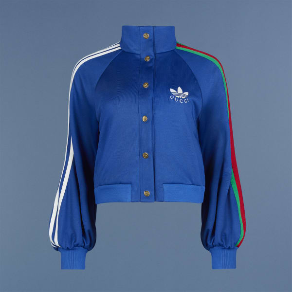 adidas x Gucci Cropped Jacket - Blue | adidas UK