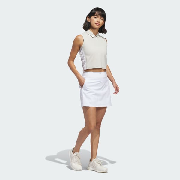 Beige Beyond The Course Kort Twistknit Poloshirt
