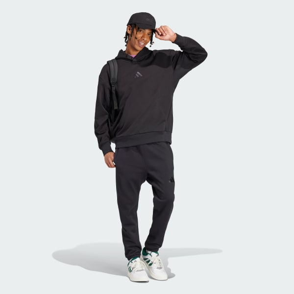 noir Pantalon fuselé standard molleton ALL SZN