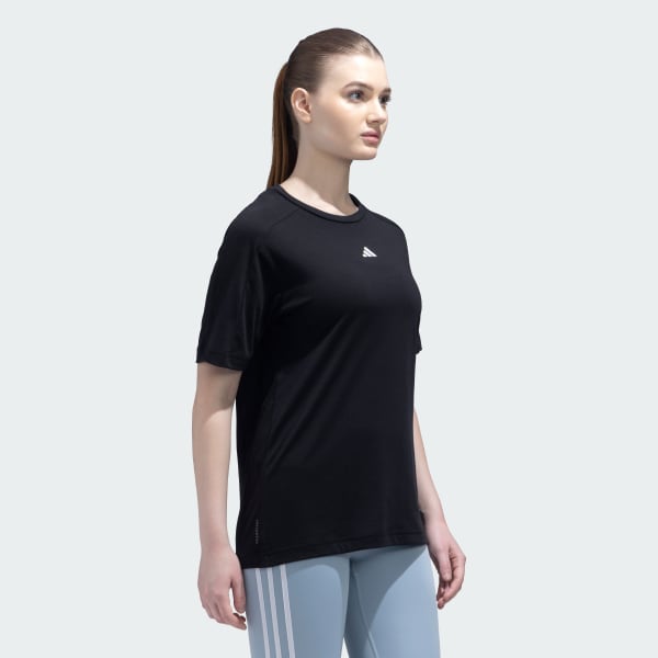Black TRAINING ESSENTIALS CREWNECK TEE