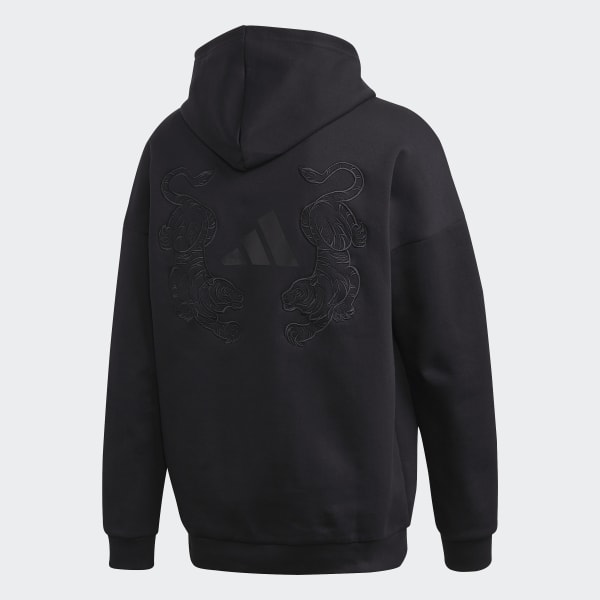 Adidas all deals black hoodie