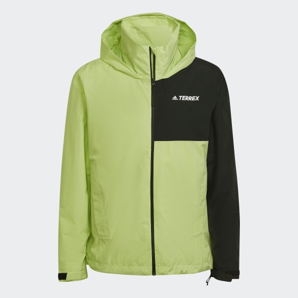 adidas Terrex Multi RAIN.RDY Two-Layer Rain Jacket - Green | adidas UK