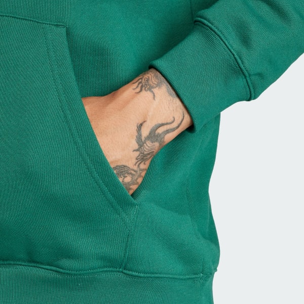 Adidas trefoil hoodie collegiate green discount