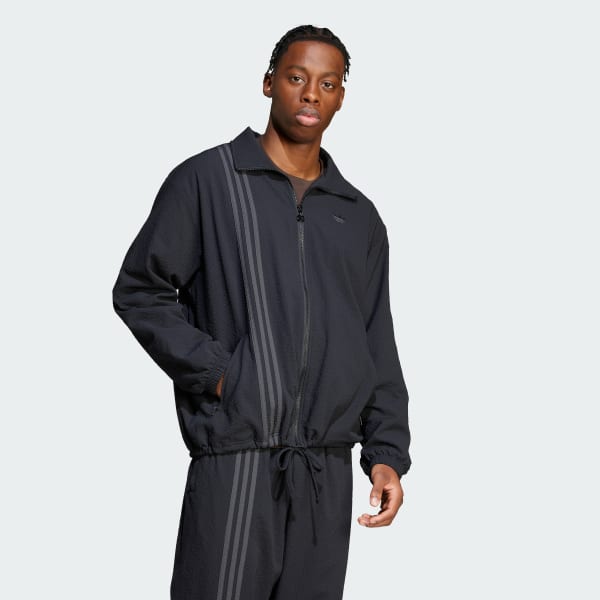 Svart Fashion Seersucker Firebird Treningsoverdel