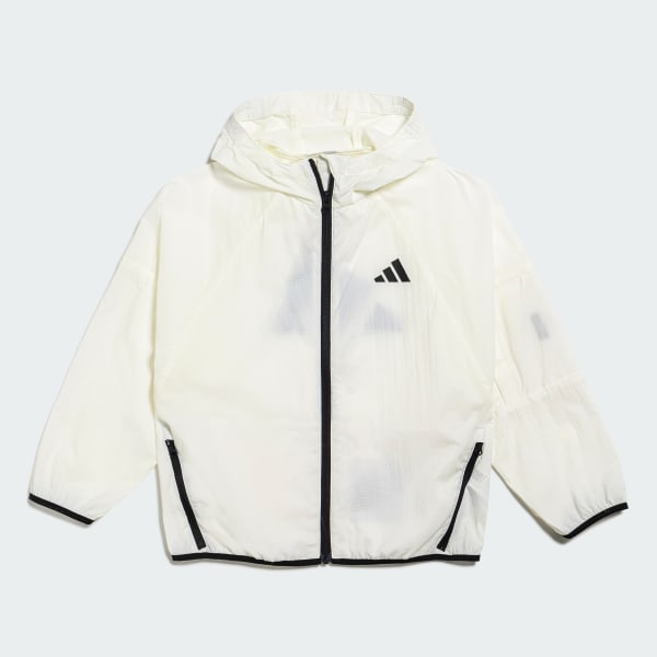 White Lightweight Windbreaker Kids