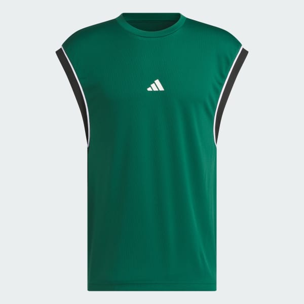 Green adidas Basketball All-World Sleeveless Tank Top
