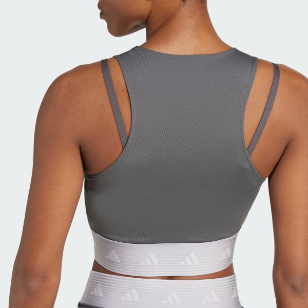 adidas Hyperglam Training Tank Top - Grey | adidas Türkiye