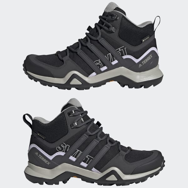 Zapatillas Terrex Swift R2 mid para hiking negras y grises de mujer | adidas