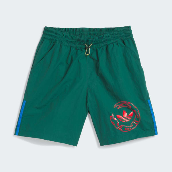 Verde Shorts para  Surf Estampados de Skateboarding (Unisex)