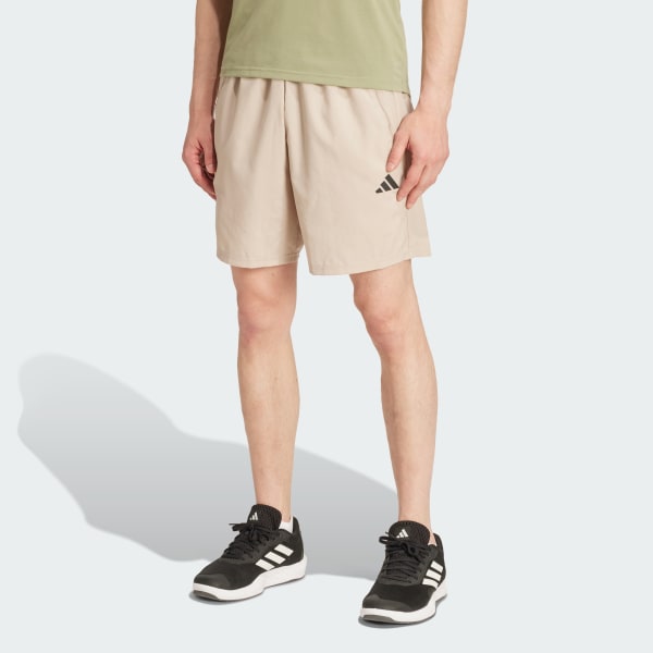 Beige Shorts de Entrenamiento Train Essentials Tejidos
