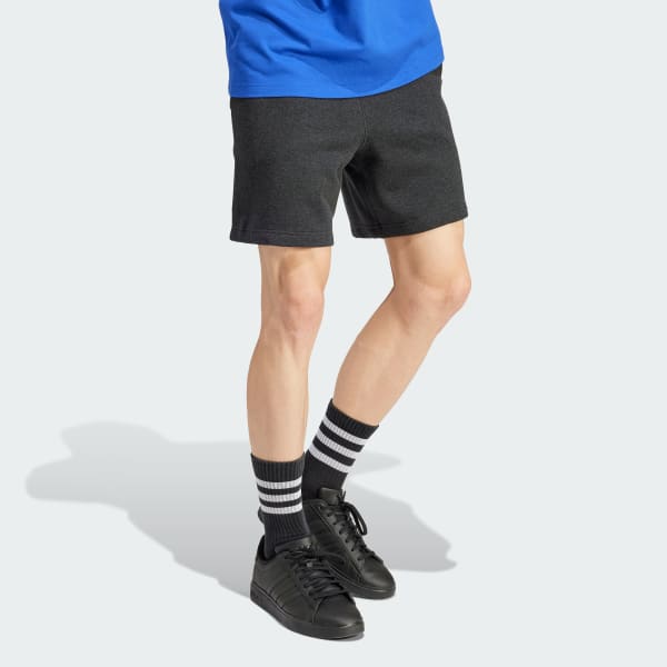 Black Seasonal Essentials Mélange Shorts