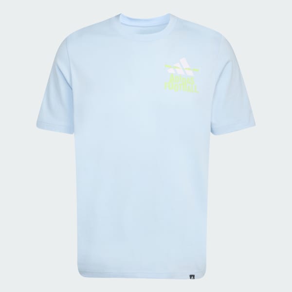 Azul Playera Estampada de Fútbol