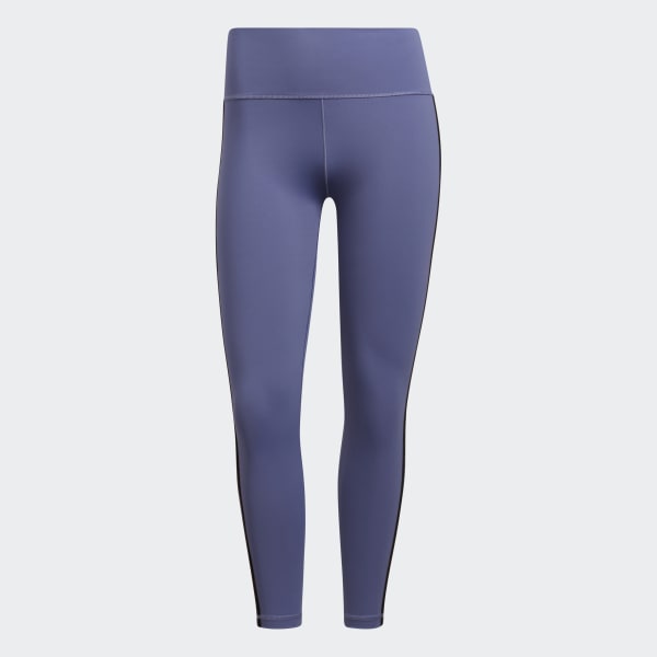 Purple Believe This 2.0 3-Stripes 7/8 Tights GLO06