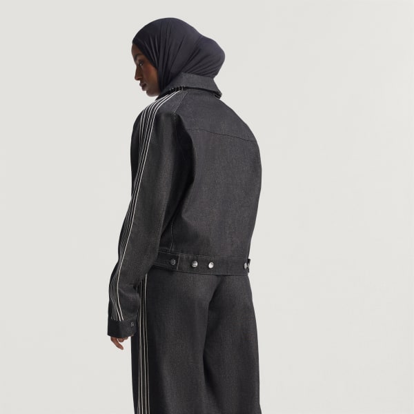 Negro Chamarra de primera calidad de tejido denim Essentials